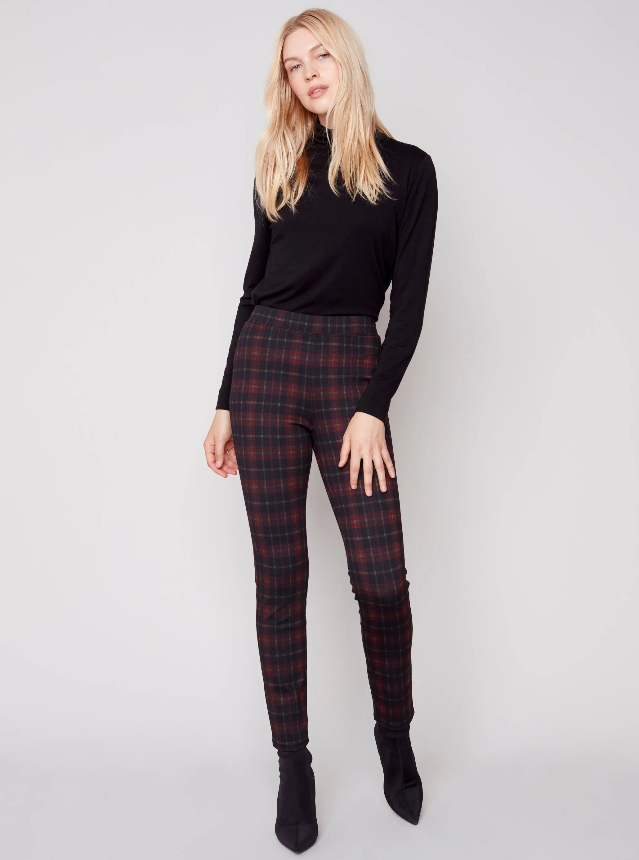 Printed Knit Legging Pant [Ruby-C5356]