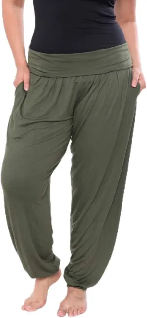 PS560-Olive-2XL Plus Harem Pants, Olive - 2XL