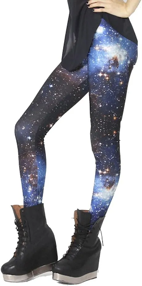 QZUnique Leggings for Women, Halloween Full-Length Printed Legging Footless Elastic Yoga Pants, Regular and Plus Size