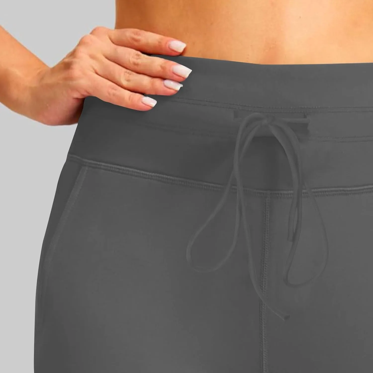 RKSTN Womens Fall Winter Yoga Pants Fleece Lined Leggings High Waist Drawstring Stretchy Sports Running Fitness Pant