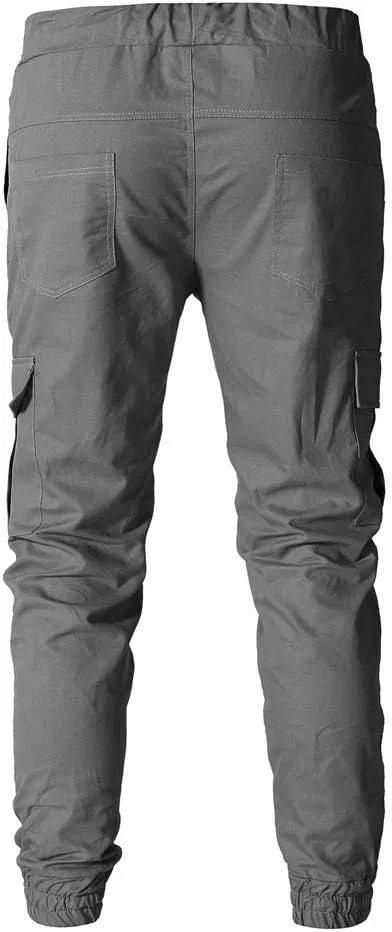 sdbrld Cargo Pants For Men Men's Fashion Outdoor Hiking Joggers Solid Drawstring Recreation Fitness Cargo Pants with Pocket