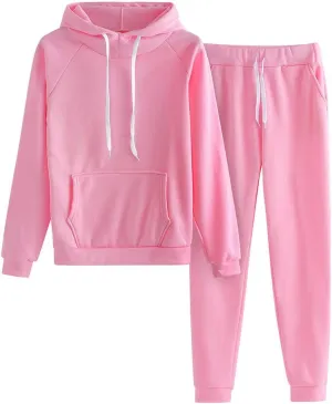 SHAOBGE Womens 2 Piece Outfits Lounge Hoodie Sweatsuit Sets Oversized Sweatshirt Baggy Fall Fashion Sweatpants with Pockets