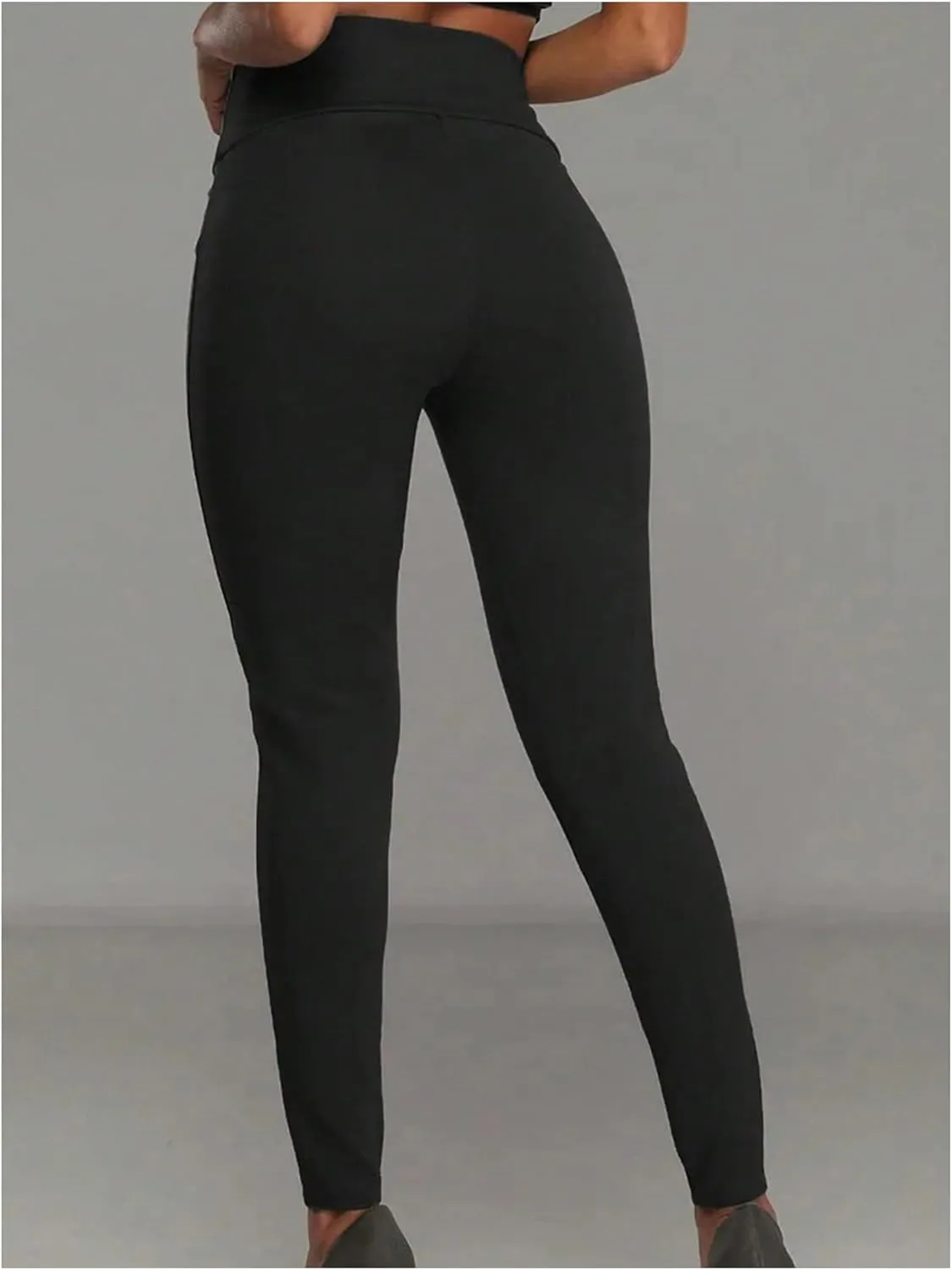 SweatyRocks Women's High Waisted Pants Button Front Skinny Casual Work Trousers