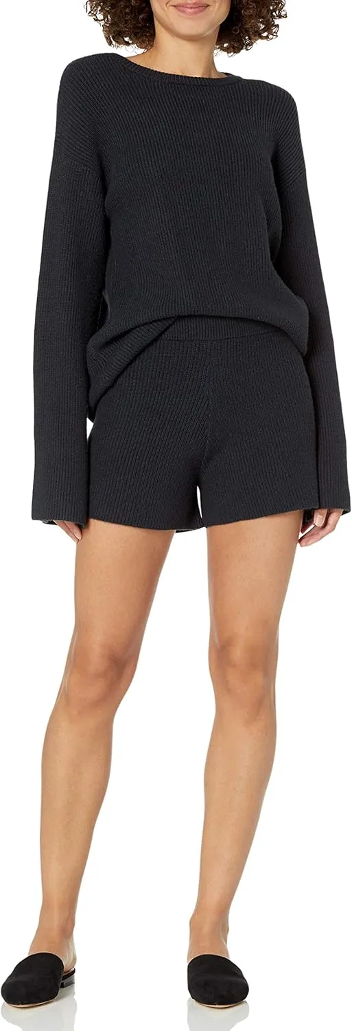 The Drop Women's Faith Pull-on Ribbed Sweater Short