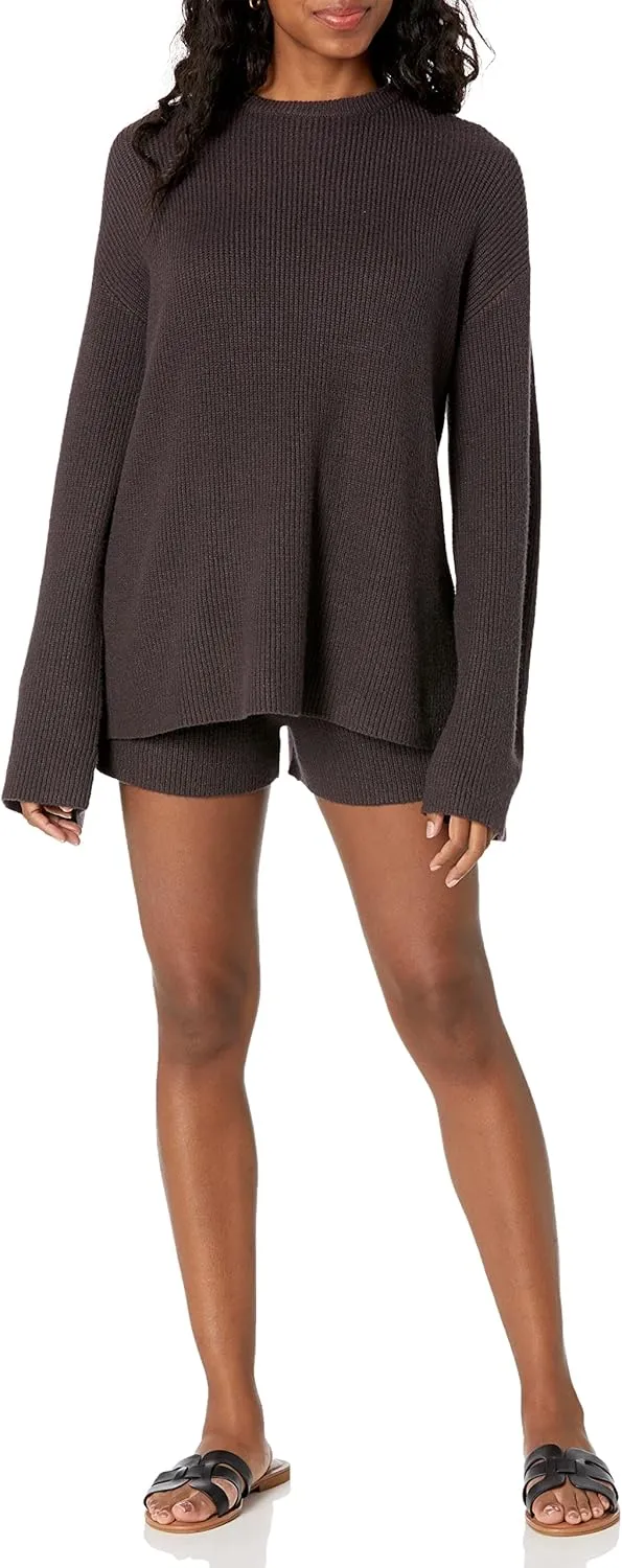 The Drop Women's Faith Pull-on Ribbed Sweater Short