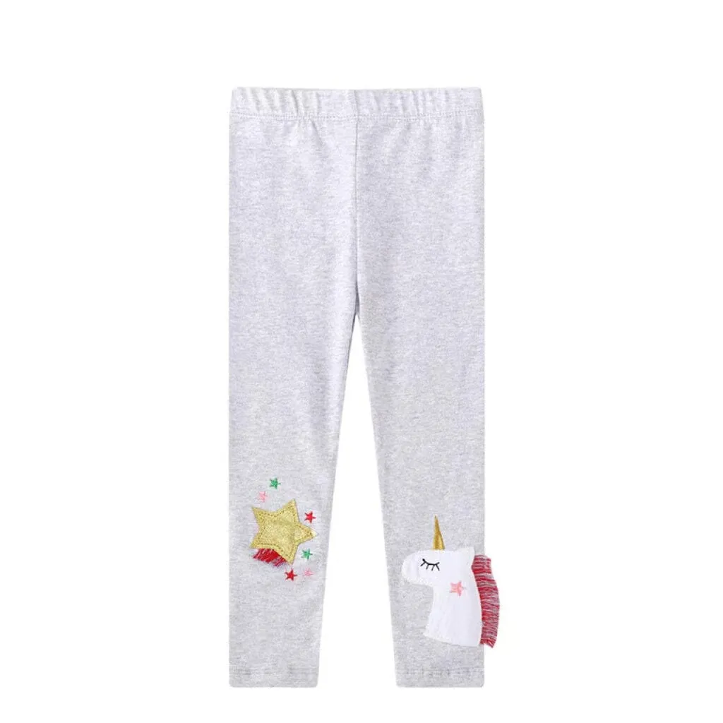 Unicorn Stars Cartoon Skinny Leggings