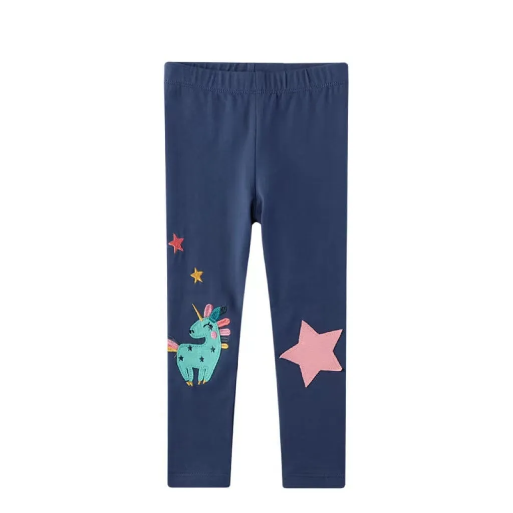 Unicorn Stars Cartoon Skinny Leggings
