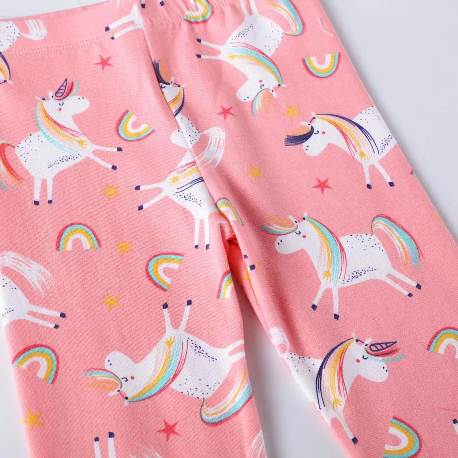 Unicorn Stars Cartoon Skinny Leggings