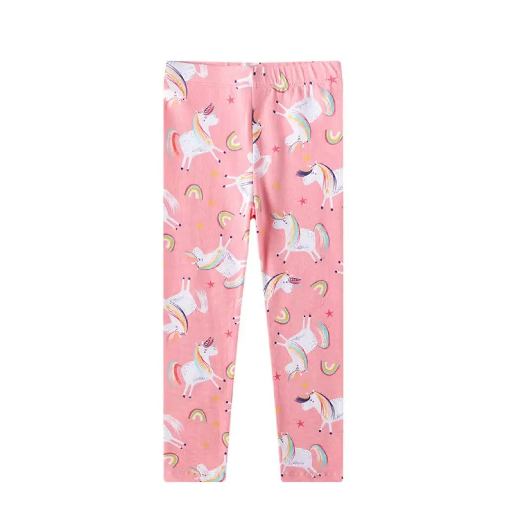 Unicorn Stars Cartoon Skinny Leggings