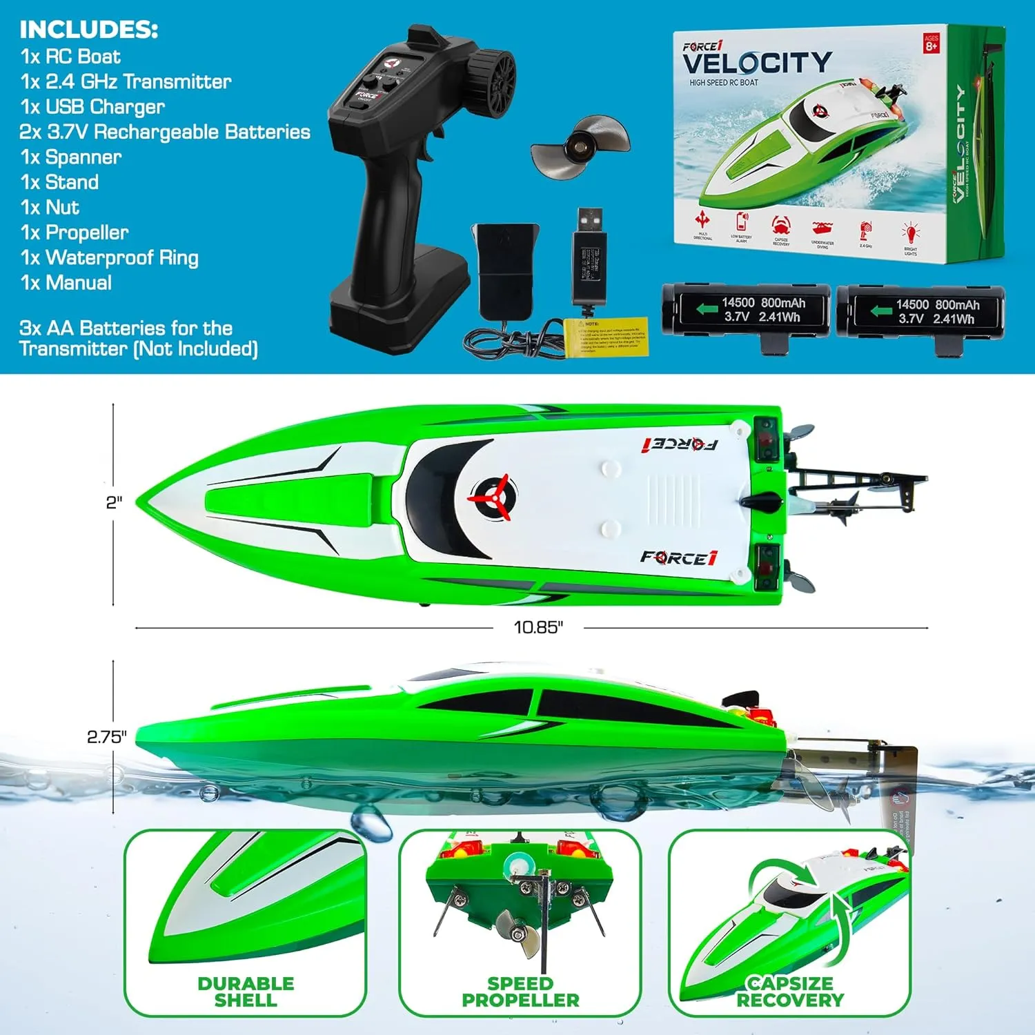 Velocity Boat Small - Green