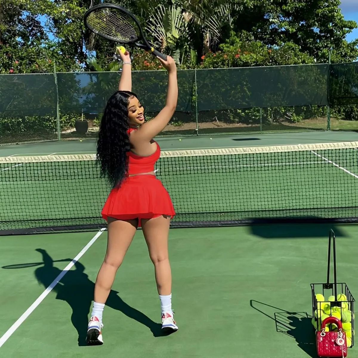 Women's 2 Piece Outfits Tennis Skirt Set Athletic Sleeveless Crop Tank Top Mini Pleated Golf Skorts Short Skirts
