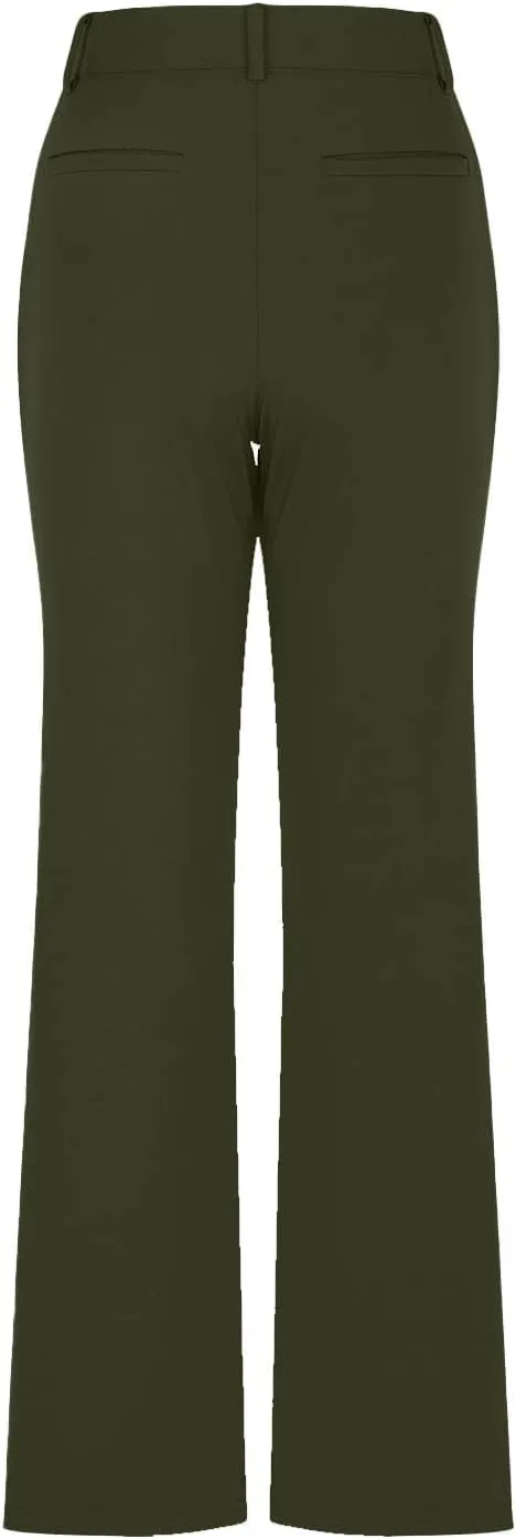 Womens Bootcut Dress Pants Business Casual Work Pants with Pockets High Waist Stretchy Trousers Office Slacks