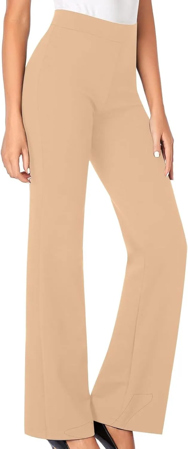 Womens Flare Yoga Leggings Bootcut Leggings Dress Pants Business Casual Pants High Waist Trousers Work Office Pants