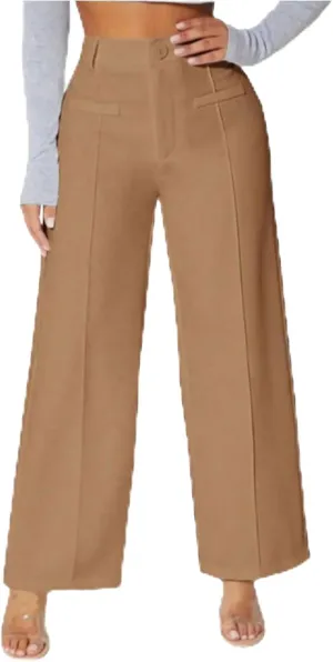Women's High Waist Pants Trendy Drape Straight Dress Pants Fall Casual Wild Long Trousers Comfy High-end Pants