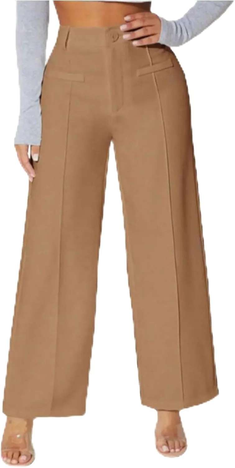 Women's High Waist Pants Trendy Drape Straight Dress Pants Fall Casual Wild Long Trousers Comfy High-end Pants