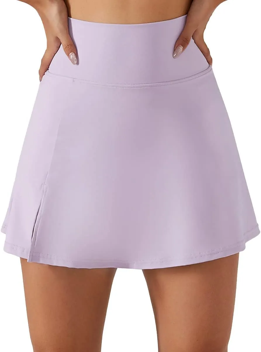 Womens High Waisted Tennis Skirt Skorts with Bulit-in Shorts Athletic Golf Skirt Casual Running Sports Workout Skirts