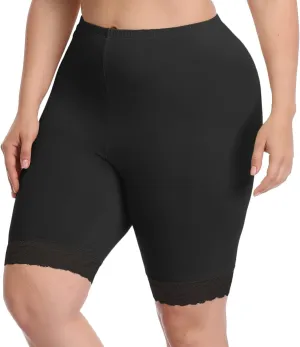 Women's Plus Size Short Leggings Ultra Soft Modal Cotton Shorts Under Dresses Mid Thigh Leggings Pants