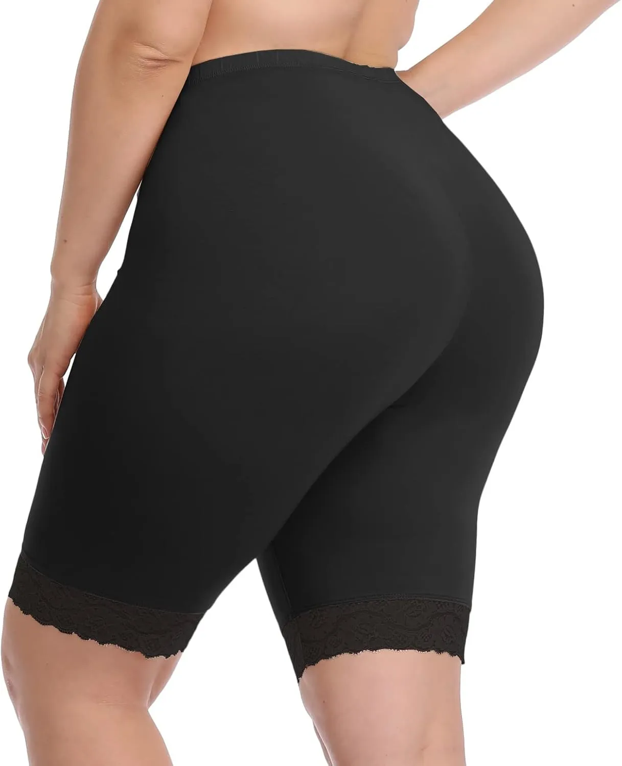 Women's Plus Size Short Leggings Ultra Soft Modal Cotton Shorts Under Dresses Mid Thigh Leggings Pants
