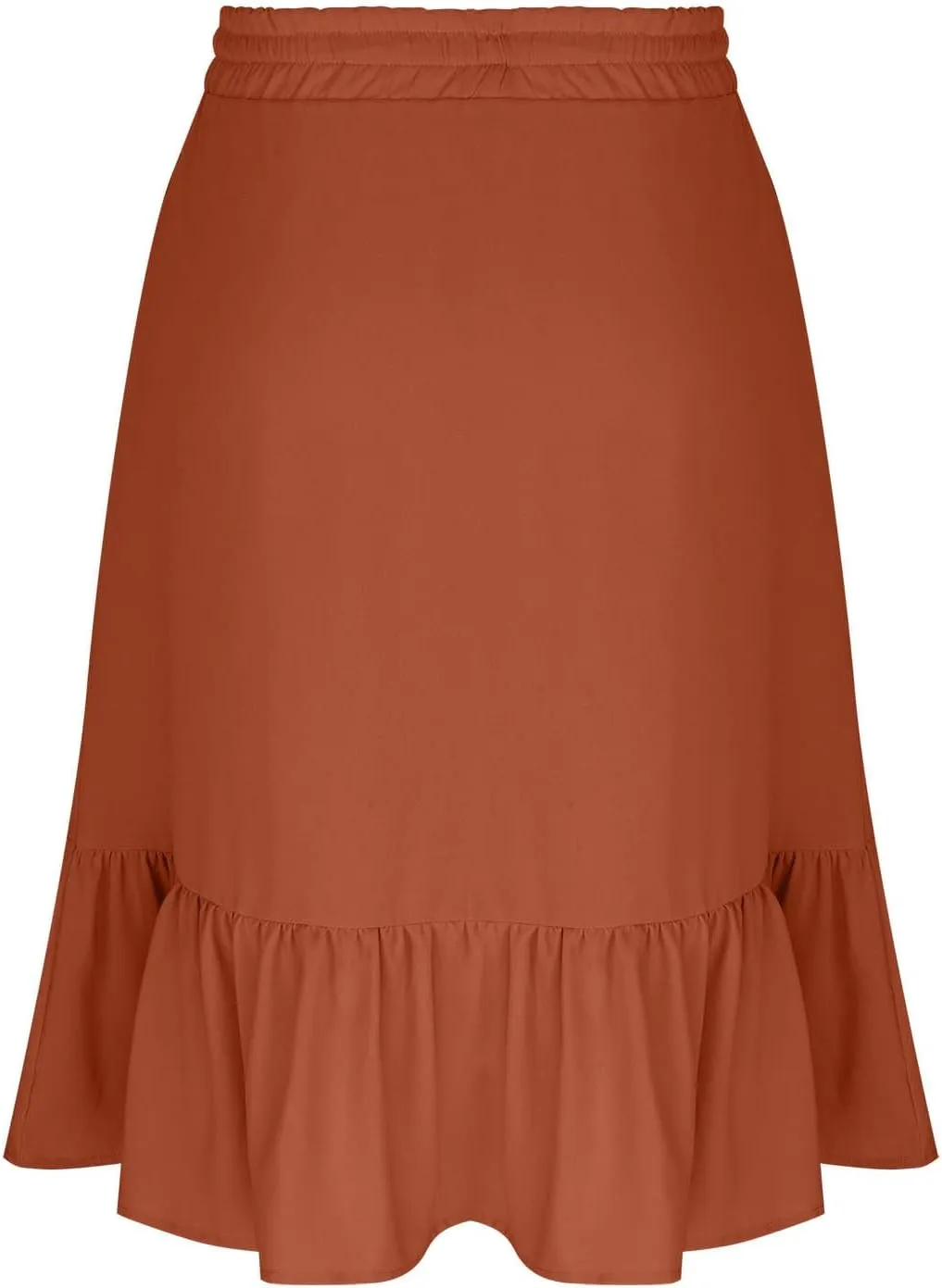 Women's Summer High Waisted Skirts Tiered Ruffle Skirts Boho Flowy Swing Pleated Skirt Casual A-Line Maxi Skirt