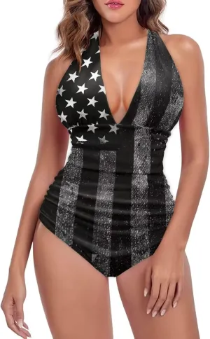 Womens Tummy Control Swimwear Halter One Piece Slimming Swimsuit Womens Ruched Push Up Bathing Suit S-3XL