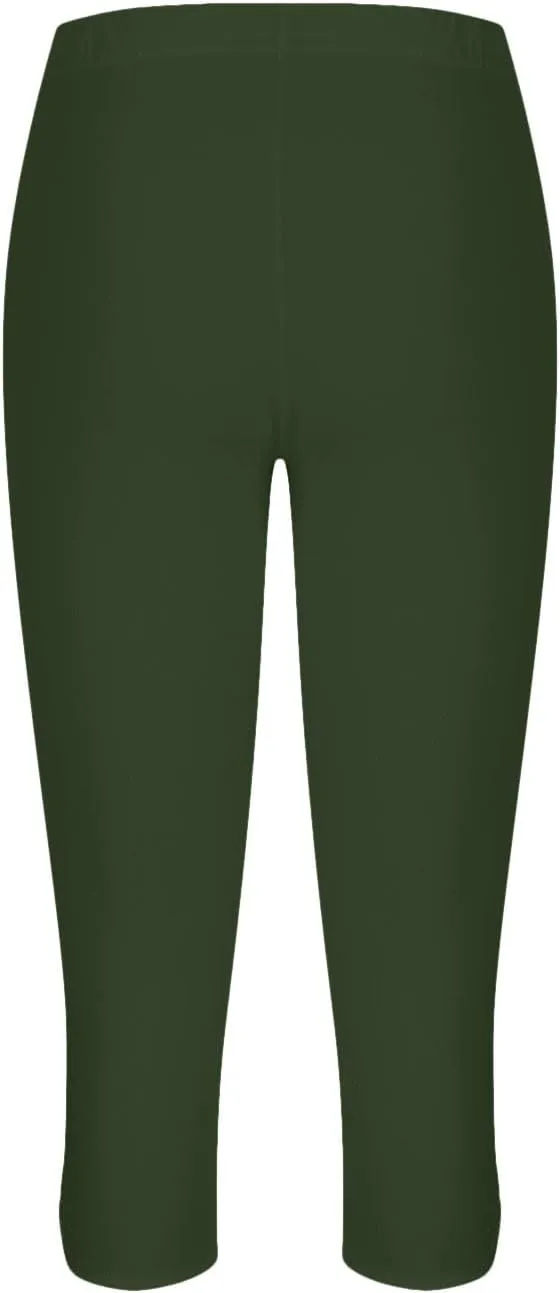 Yoga Capris for Women High Waist Leggings Casual Summer Cropped Pants Comfy Workout Pant Slim Trousers
