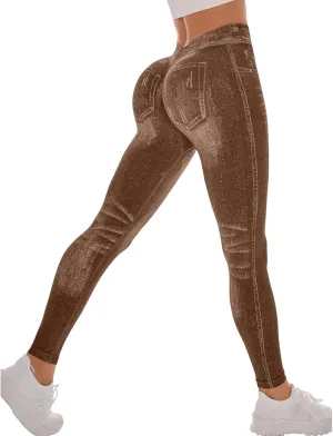 Yoga Pants Women,Cotton Womens Yoga Pants with Pockets Tummy Control High Waisted Workout Compression Leggings
