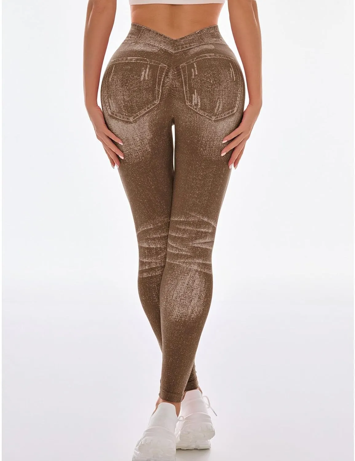 Yoga Pants Women,Cotton Womens Yoga Pants with Pockets Tummy Control High Waisted Workout Compression Leggings